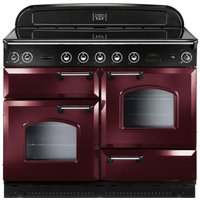 RANGEMASTER Classic 110 Electric Induction Range Cooker - Cranberry & Chrome, Cranberry
