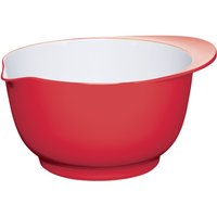 COLOURWORKS 24 Cm Mixing Bowl - Red & White, Red