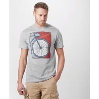 Brakeburn Men's Bike Poster T-Shirt, Grey