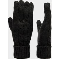 Peter Storm Women's Cable Knit Gloves, Black