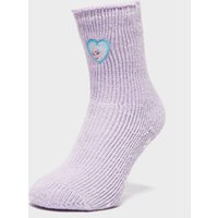 Heat Holders Girls Disney Frozen Slipper Socks, Purple