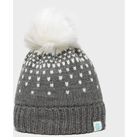 Alpine Women's Snowflake Bobble Hat, Grey