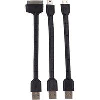 Powertraveller Monkey Tails Travel Cables For Portable Chargers, Black