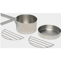Kelly Kettle Stainless Steel Cook Set For Base Camp Or Scout Kettles, Silver