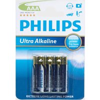 Phillips Ultra Alkaline AAA LR03 Batteries 4 Pack, Assorted