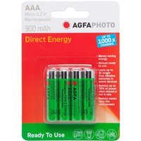 Agfa Rechargeable AAA 1.2V Batteries 4 Pack, Assorted