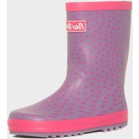 Peter Storm Girls' Spotted Trim Wellies, Purple