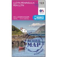 Ordnance Survey Landranger Active 123 Lleyn Peninsula Map With Digital Version, Orange