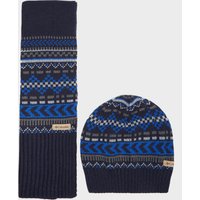 Columbia Men's Winter Worn Hat & Scarf Set, Blue
