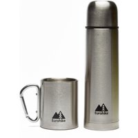 Eurohike 0.5L Flask & Karabiner Mug, Silver