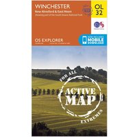 Ordnance Survey Explorer Active OL32 Winchester, New Alresford & East Meon Map, Orange