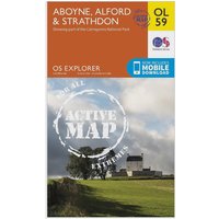 Ordnance Survey Explorer OL 59 Active D Aboyne, Alford & Strathdon Map, Orange