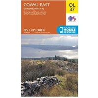 Ordnance Survey Explorer OL 37 Cowal East Dunoon & Inveraray Map, Orange