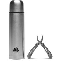 Eurohike 0.5 Litre Flask And Multi Tool, Silver