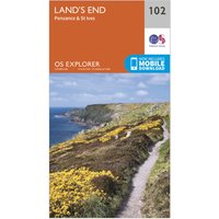 Ordnance Survey Explorer 102 Land's End Map With Digital Version, Orange
