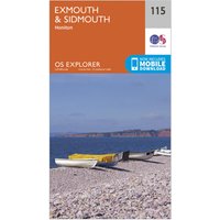 Ordnance Survey Explorer 115 Exmouth & Sidmouth Map With Digital Version, Orange