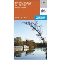 Ordnance Survey Explorer 174 Epping Forest & Lee Valley Map With Digital Version, Orange