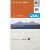 Ordnance Survey Explorer 355 Jura & Scarba Map With Digital Version, Orange