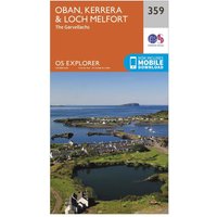 Ordnance Survey Explorer 359 Oban, Kerrera & Loch Melfort Map With Digital Version, Orange