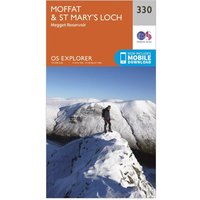 Ordnance Survey Explorer 330 Moffat & St Mary's Loch Map With Digital Version, Orange