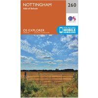 Ordnance Survey Explorer 260 Nottingham Map With Digital Version, Orange