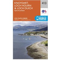Ordnance Survey Explorer 413 Knoydart, Loch Hourn & Loch Duich Map With Digital Version, Orange