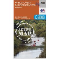 Ordnance Survey Explorer Active 218 Kidderminster & Wyre Forest Map With Digital Version, Orange