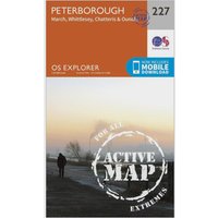Ordnance Survey Explorer Active 227 Peterborough Map With Digital Version, Orange