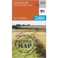 Ordnance Survey Explorer Active 279 Doncaster Map With Digital Version, Orange