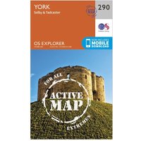 Ordnance Survey Explorer Active 290 York Map With Digital Version, Orange