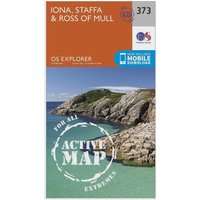 Ordnance Survey Explorer Active 373 Iona, Staffa & Ross Of Mull Map With Digital Version, Orange