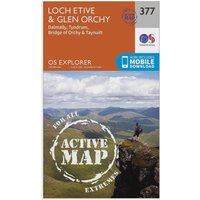Ordnance Survey Explorer Active 377 Loch Etive & Glen Orchy Map With Digital Version, Orange
