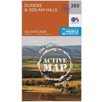 Ordnance Survey Explorer Active 380 Dundee & Sidlaw Hills Map With Digital Version, Orange