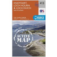 Ordnance Survey Explorer Active 413 Knoydart, Loch Hourn & Loch Duich Map With Digital Version, Orange