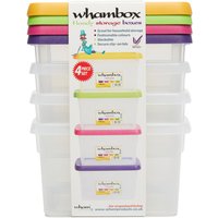 Wham 4 Pack 1.5L Storage Boxes, Multi