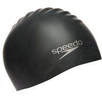 Speedo Unisex Moulded Silicone Swimcap, Black