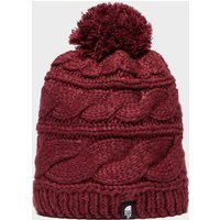 The North Face Women's Tri Cable Pom Beanie, Red