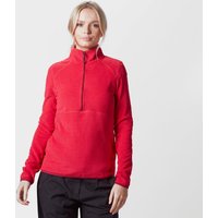 Peter Storm Women's Striped Half Zip Fleece, Red