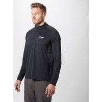Berghaus Men's Tech Long Sleeved Zip T-Shirt - Black, Black