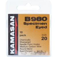 Kamasan B980 Barbed Specimen Eyed Hooks - Size 20 - Assorted, Assorted
