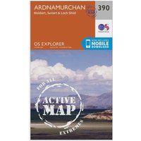 Ordnance Survey Explorer 390 Ardnamurchan Map With Digital Version - Orange, Orange