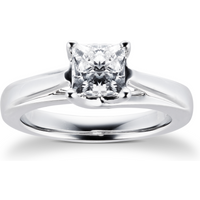 Platinum Princess Cut 1.00 Carat 88 Facet Diamond Ring