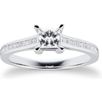 18ct White Gold Princess Cut 0.65 Carat 88 Facet Diamond Ring