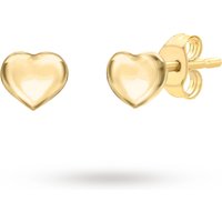 Yellow Gold Plated 5mm Heart Stud Earrings