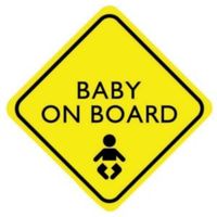 PVC Self Adhesive Baby On Board Window Sign (H)150mm (W)150mm