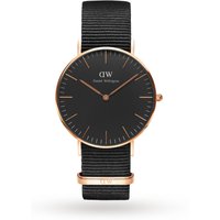 Daniel Wellington Unisex Classic Black Cornwall Watch 36mm Watch