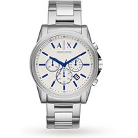 Armani Exchange Men's Dress Silver Steel Chronograph Watch AX2510