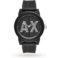 Men's Armani Exchange Atlc Black Silicone Strap Watch AX1451