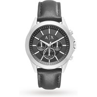 Armani Exchange AX2604 Men's Chronograph Leather Strap Watch, Black