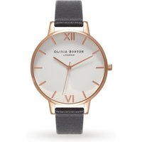 Olivia Burton White Dial Black And Rose Gold Watch
